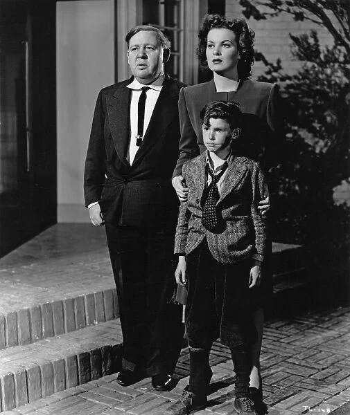 Charles Laughton, Maureen O'Hara, and John Donat in Jean Renoirs This Land Is Mine (1943)
