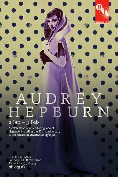 Poster for Audrey Hepburn Season at BFI Southbank (2 Jan - 3 Feb 2011)