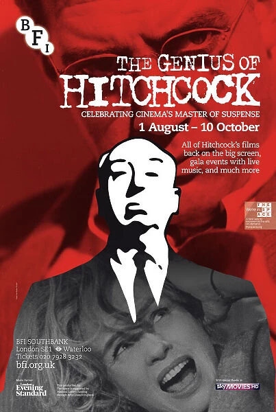 Poster for Genius Of Hitchcock Season at BFI Southbank (1 Aug - 30 Oct 2012)