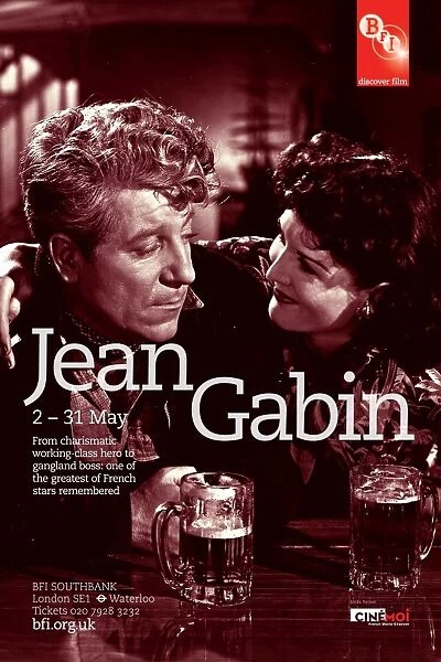 Poster for Jean Gabin Season at BFI Southbank (2 - 31 May 2012)