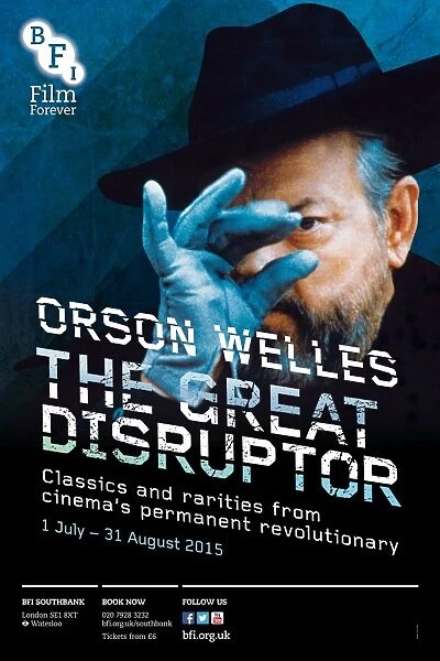 Poster for Orson Welles (The Great Disruptor) Season at BFI Southbank (1 July - 31 August 2015)