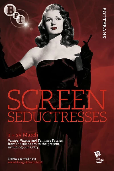 Poster for Screen Seductresses Season at BFI Southbank (1 - 25 March 2009)