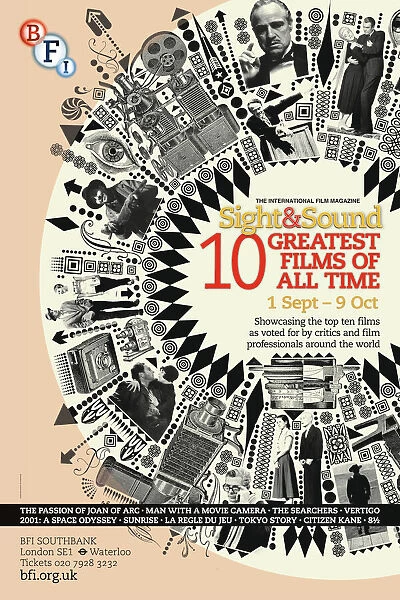 Poster for Sight & Sound Greatest Films Of All Time Season at BFI Southbank (1 Sep - 9 Oct 2012)
