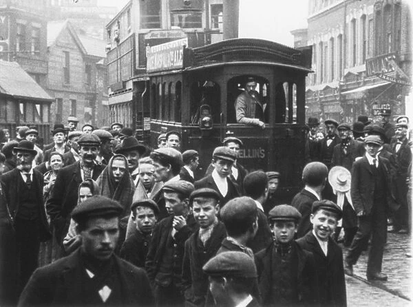 Wigan Tram, 1900. MITCHELL AND KENYON 175. WIGAN TRAM. 1900