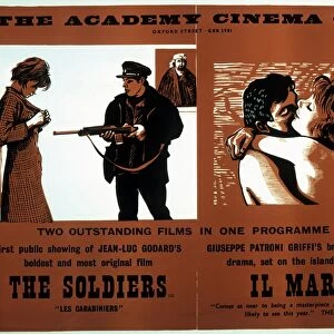 Academy Poster for The Soldiers (Jean-Luc Godard, 1963) and Il Mare (Giuseppe Patroni Griffi, 1963) Double Bill