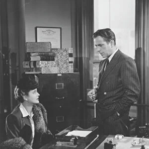 Mary Astor and Humphrey Bogart in John Hustons The Maltese Falcon (1941)