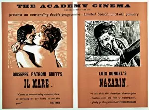 Images Dated 24th November 2010: Academy Poster for Il Mare (Giuseppe Patroni Griffi, 1963) and Nazarin (Luis Bunuel)
