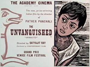 Images Dated 26th September 2008: Academy Poster for Satyajit Rays The Unvanquished (1956)
