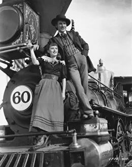 Images Dated 18th February 2010: Barbara Stanwyck and Robert Preston in Cecil B De Milles Union Pacific (1939)