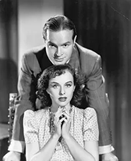 Classic Portraits Collection: Bob Hope and Paulette Goddard in George Marshalls The Ghost Breakers (1940)