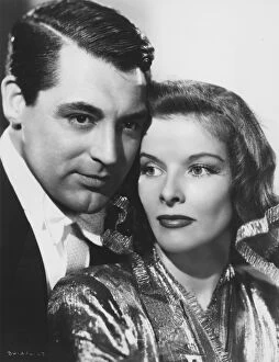 Classic Portraits Collection: Cary Grant and Katharine Hepburn in Howard Hawks Bringing Up Baby (1938)
