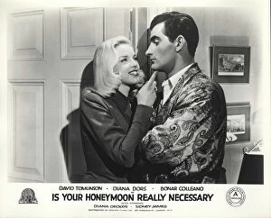 Diana Dors Collection: Diana Dors and Bonar Colleano in Maurice Elveys Is Your Honeymoon Really Necessary