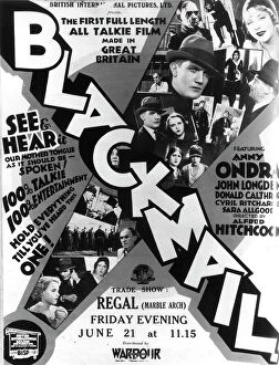 Images Dated 5th November 2010: Poster for Alfred Hitchcocks Blackmail (1929)