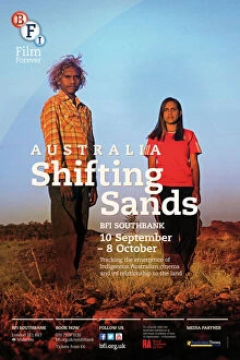 Images Dated 14th November 2013: Poster for AUSTRALIA Shifting Sands Season at BFI Southbank (10 September - 8 October 2013)