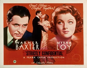 Images Dated 5th November 2010: Poster for Frank Capras Strictly Confidential (1934)
