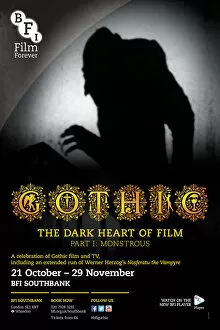 Images Dated 14th November 2013: Poster for GOTHIC PART1: MONSTROUS (The Dark Heart Of Film) Season at BFI Southbank