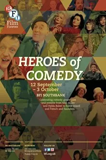 Images Dated 14th November 2013: Poster for Heroes of Comedy Season at BFI Southbank (12 September - 3 October 2013)