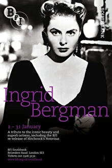 Purple Collection: Poster for Ingrid Bergman Season at BFI Southbank (2 - 31 January 2009)