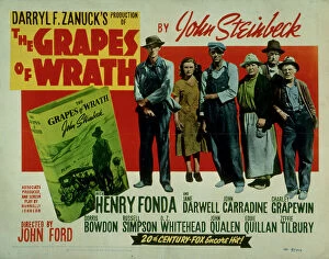 Images Dated 5th November 2010: Poster for John Fords The Grapes of Wrath (1940)
