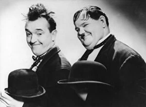Classic Portraits Collection: Stan Laurel and Oliver Hardy (Laurel & Hardy) in James W Hornes Way Out West (1937)