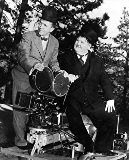 Classic Portraits Collection: Stan Laurel and Oliver Hardy (Laurel & Hardy) in John G Blystones Swiss Miss (1938)